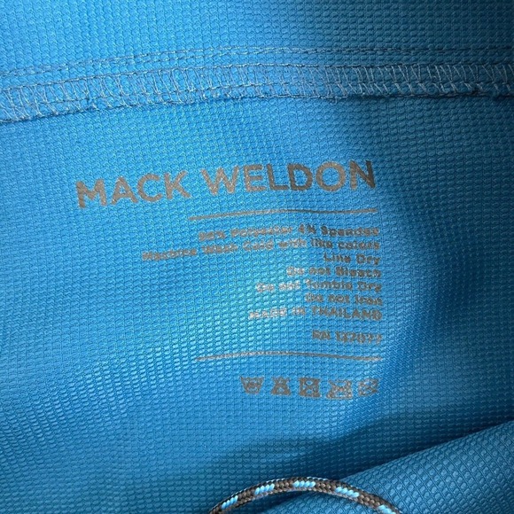 Mack Weldon Shorts 33/34 Mens Blue Black Printed Hybrid Board Golf Zip Pocket - Picture 11 of 12